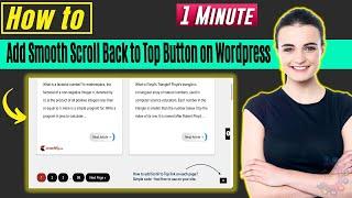 How to add smooth scroll back to top button on wordpress 2024