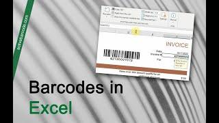 Add a barcode to an Excel sheet and link it to an invoice number.