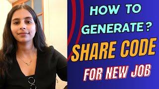 How to generate share code number in UK for Job| What is a share code number EXPLAINED