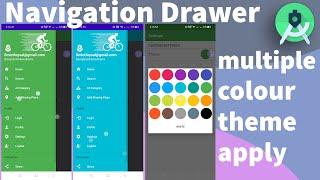 Navigation Drawer multiple colour theme apply | Implement Multiple Color Themes in Android Drawer