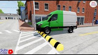 Cars vs Massive Magic colors Speed Bumps – BeamNG.Drive - Beamng DALER Games #59