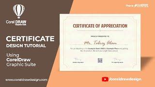 Creating   Certificate Tutorials   Digital Graphics   Tutorial   Coreldraw for Beginners