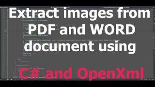 Extract Images from Pdf and Word with C# and OpenXml (.Net 5)