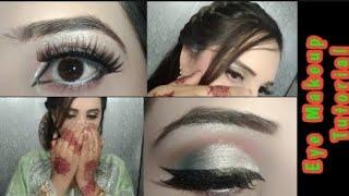 Silver Eye Makeup Tutorial/Party Makeup/easy and simple eye makeup tutorial for beginners/fyp