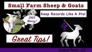 Your Sheep and Goat Farm:  Keeping Farm Records Like a Pro!