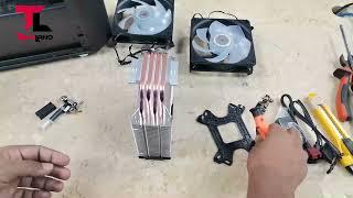 How To Replace intel stock fans with HYPER 212 LED TURBO ARGB CPU Cooler | Tech Land