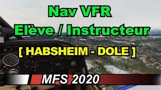 FS2020 / Navigation VFR / élève et instructeur DR400