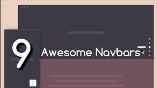 Navbars : 9 Awesome Navbars You must try! | Html Css Javascript Effects & Animations