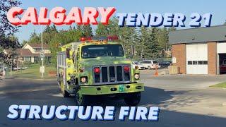 Calgary Fire Department Tender 21 Responding HOT!