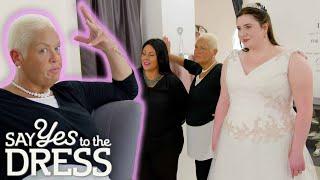 Indecisive Bride Hates The Pink Floral Gown Jo Chose For Her | Curvy Brides Boutique