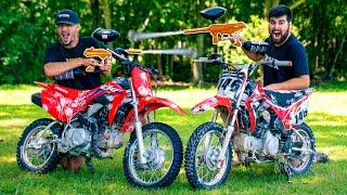 Playing PAINT BALL On DIRTBIKES!