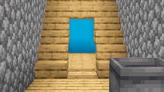 Minecraft - Puerta secreta automática dentro de escaleras TUTORIAL
