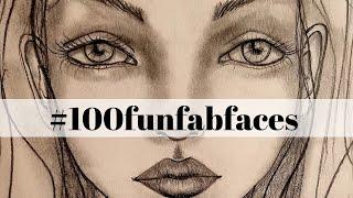 Fun Fab Faces Drawing And Shading In Pencil (Video 3 in #100funfabfaces Challenge)