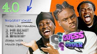 Guys Rank Their BIGGEST Icks w/ Benzo, Stepz & Papz | Guess the Order | @channel4.0