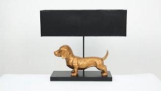 Lexi Lighting Dachshund Elegance Table Lamp - Gold