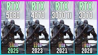 RTX 5080 vs RTX 4070 vs RTX 3070 TI vs RTX 3070 - Test in 25 Games