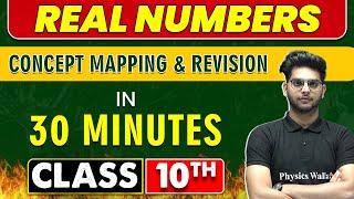 REAL NUMBERS in 30 Minutes || Mind Map Series for Class 10th