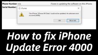 Got Error 4000 When Updating iPhone? Here’s Why & How to Fix iPhone Could Not Be Updated