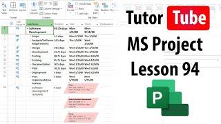 Microsoft Project - Lesson 94 - Mark on Track