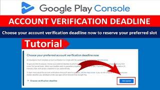 SOLUTION: Choose your preferred account verification deadline now