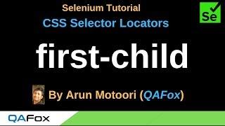 CSS Selector Locators  - Part 8 - first-child in CSS Selectors