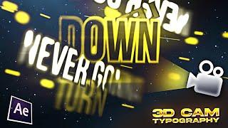 3D CAM TYPO Tutorial + PROJECT FILE | Node Video style but in After Effects