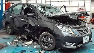 Man Fully Repairs DESTROYED CAR From Scratch | Mechanic Expert by @repair-nissan-guy