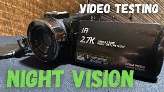 Video Camera Full HD 1080P IR Night Vision and Video Test