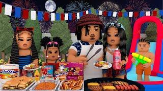GOING TO A BIG 4TH OF JULY COOKOUT!! *FIGHTING!!* | Bloxburg Family Roleplay