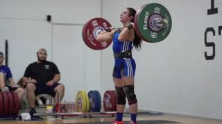 Stefi Cohen - 95kg/209lbs Clean and Jerk at the Texas Strength Meet - August 2016