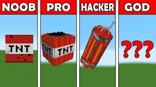 Pixel Art (NOOB vs PRO vs HACKER vs GOD) TNT in Minecraft