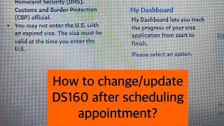 How to change DS160 after scheduling appointment? #digisanalysis #usvisa #ustouristvisa #usa #fyp