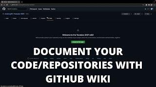 How to document your code with GITHUB WIKI..!!