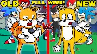 FNF': Tails Gets Trolled V4 - FULL WEEK (Old vs New) (talentless fox + high shovel v3 vs v4)