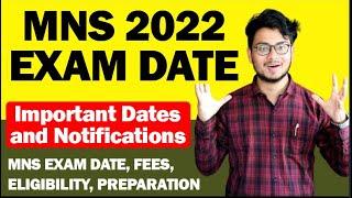 MNS 2022 Exam Date and other MNS important dates | Explained in detail by@bepersonified