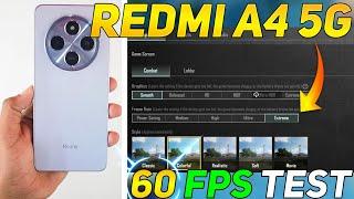 REDMI A4 5G BGMI 60 FPS TEST | SD 4S GEN 2 PROCESSOR 