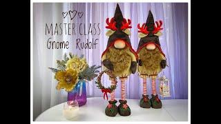 Gnome Rudolph  - Santa's Clause indeer Rudolph Christmas reindeer DIY HandMade Master class