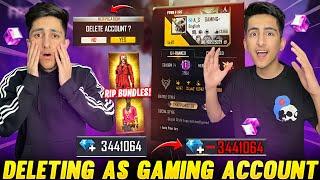 Deleting As Gaming Free Fire Account  Wasting 10,000 Diamonds For Bunny Mp40 - Garena Free Fire