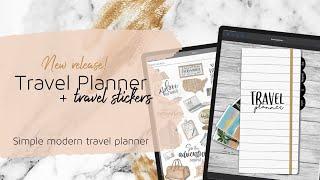 Digital Travel Planner + Digital Travel Stickers