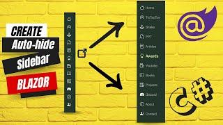 Learn to create Autohide sidebar in Blazor | CSS in detail | Magic of C#