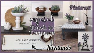 PINTEREST & KIRKLANDS INSPIRED FARMHOUSE DECOR IDEAS!!~Stunning Trash to Treasure DIYS~Thrift Flips