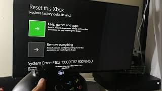 Xbox One X System Error E102/E105