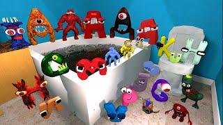 DESTROY ALL 3D ALPHABET LORE FAMILY in BATHROOM Garry's Mod