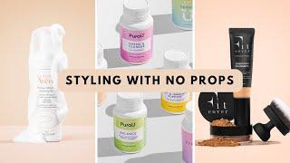 Styling Ideas using NO PROPS for Product Photography