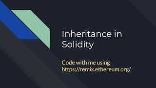 How Inheritance works in Solidity