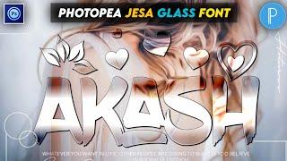 Glass Font editing how to make glass font on Pixlab ps touch like photopea in hindi -Zarraq Creation