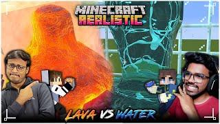 LAVA vs WATER | REALISTIC MINECRAFT with @Hi5GAMER | in Telugu | Maddy Telugu Gamer