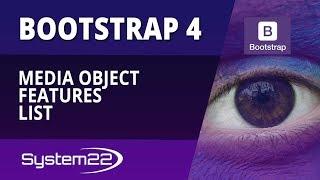 Bootstrap 4 Basics Media Object Features List