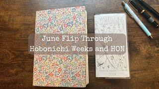 June 2024 Flip Through of my Hobonichi Cousin HON and Weeks
