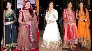 Bollywood Heroine Latest Dresses Design || Actresses In Anarkali Dresses .......